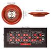 Ygebet 11 inch Solid Roulette Wheel Set for Adults, with 47.2 x 22.8 Inch Double Sided Table Layout Felt Mat, 100 ABS Chips, and Dealer Button Playing Cards Casino Roulette Game Sets view 3