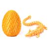 3D Printed Dragon - Full Articulated Crystal Dragon with Egg,Home Office Decor Executive Desk Toys,Adults Surprise Fidget Toys for Autism/ADHD (Silk Gold,12") view 1