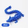 3D Printed Dragon - Full Articulated Crystal Dragon with Egg,Home Office Decor Executive Desk Toys,Adults Surprise Fidget Toys for Autism/ADHD (Classic Blue,12") view 2