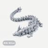 3D Printed Dragon - Full Articulated Crystal Dragon with Egg,Home Office Decor Executive Desk Toys,Adults Surprise Fidget Toys for Autism/ADHD (Silk Silver,12") view 2