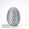 3D Printed Dragon - Full Articulated Crystal Dragon with Egg,Home Office Decor Executive Desk Toys,Adults Surprise Fidget Toys for Autism/ADHD (Silk Silver,12") view 3