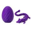 3D Printed Dragon - Full Articulated Crystal Dragon with Egg,Home Office Decor Executive Desk Toys,Adults Surprise Fidget Toys for Autism/ADHD (Classic Purple,12") view 1