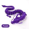 3D Printed Dragon - Full Articulated Crystal Dragon with Egg,Home Office Decor Executive Desk Toys,Adults Surprise Fidget Toys for Autism/ADHD (Classic Purple,12") view 2