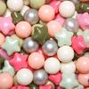 GOGOSO Ball Pit Balls for Toddlers Phthalate-Free BPA-Free Non-Toxic Crush Proof Soft Plastic Play Balls Baby Kids Shape Tent Pool Playhouse Playpen Party Decor,Stars Pink+Green+White Netural,100PCS view 1