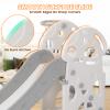 4 in 1 Toddler Slide, Indoor Slide for Toddlers with Extra Long Slipping Slope and Basketball Hoop, Baby Slide for Kid Play Climber Slide Playground, Ideal Gift for Age 1-7 Boys & Girls (Grey) view 4