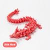 3D Printed Dragon - Full Articulated Crystal Dragon with Egg,Home Office Decor Executive Desk Toys,Adults Surprise Fidget Toys for Autism/ADHD (Silk Red,12") view 2