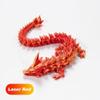 3D Printed Dragon - Full Articulated Crystal Dragon with Egg,Home Office Decor Executive Desk Toys,Adults Surprise Fidget Toys for Autism/ADHD (Laser Red,12") view 2