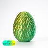 3D Printed Dragon - Full Articulated Crystal Dragon with Egg,Home Office Decor Executive Desk Toys,Adults Surprise Fidget Toys for Autism/ADHD (Laser Yellow&Green,12") view 3