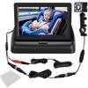 Polarlander Baby Car Mirror Camera, Night Vision Baby Car Seat Mirror Camera Monitored with Wide Crystal Clear View, 4.3 HD'' Car Mirror Foldable Display, Easily Observe The Babys Move view 1