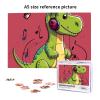 1000 Piece Jigsaw Puzzle for Adults Personalized Picture Puzzle Dinosaur Wearing Headphones Customized Wooden Puzzle for Family, Birthday, Wedding, Game Nights Gifts, 29.5"x19.7" view 2