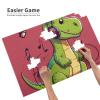 1000 Piece Jigsaw Puzzle for Adults Personalized Picture Puzzle Dinosaur Wearing Headphones Customized Wooden Puzzle for Family, Birthday, Wedding, Game Nights Gifts, 29.5"x19.7" view 4