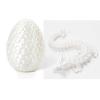 3D Printed Dragon - Full Articulated Crystal Dragon with Egg,Home Office Decor Executive Desk Toys,Adults Surprise Fidget Toys for Autism/ADHD (Silk White,12") view 1