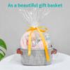 ABenkle Small Storage Basket, Mini Baskets with Handle, Cute Cotton Woven Baskets for Shelves, Boho Decorative Toy Storage Bin for Nursery, Spa, Empty Gift Basket - XS, Grey view 4