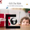 BEBEVOGUE Personalized Magnetic Levitation Floating Globe with LED Light & Pen Rotation World Globe for Office Home Desk Gadget Decor Cool Stuff Birthday Gift for Men Kids Boss Boys (Silver) view 4