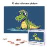 1000 Piece Jigsaw Puzzle for Adults Personalized Picture Puzzle Cartoon Crocodile Customized Wooden Puzzle for Family, Birthday, Wedding, Game Nights Gifts, 29.5"x19.7" view 2