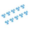 10Pcs 50mm Shaft Propeller with 3 Vanes,3 Blades Propeller with 2mm Hole,Fan Leaves RC Boat Propeller for DIY Science and Toys,ABS Turning Propellers Replacement (Blue) view 1