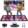 Acelufly Double Dance Mat - Wireless Electronic Dance Mat for TV with Camera, Anti-Slip Fitness Dance Pad for Kids & Adults, Dance Game Mat Toy Gift for 3-12 Year Old Girls & Boys (Black) view 1