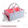 Mr. Pen- Baby Diaper Caddy Organizer, 1 Pack, Pink Inside, Baby Caddy Organizer with Handle, Compact Size, Collapsible & Portable view 2