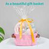 ABenkle Small Storage Basket, Mini Baskets with Handle, Cute Cotton Woven Baskets for Shelves, Boho Decorative Toy Storage Bin for Nursery, Spa, Empty Gift Basket - XS, Pink view 4
