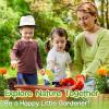 Biubee Kids Gardening Tools Set - Sturdy Watering Can Toy Set with Metal Shovel Hand Rake Kids Gloves, Toddler Gardening Kit Garden Toys for Outdoor Beach Sand Toy Gift view 2