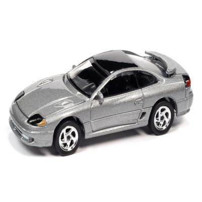 1993 Stealth R/T Silver Metallic with Black Top Modern Muscle Limited Edition to 14478 Pieces Worldwide 1/64 Diecast Model Car by Auto World 64332-AWSP082A