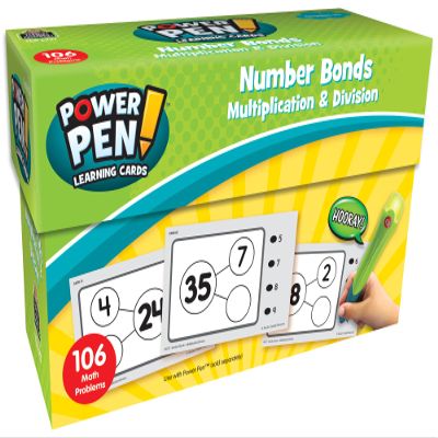 Teacher Created Resources Power Pen Learning Cards: Number Bonds - Multiplication & Division Grades 3+ (TCR6721)