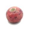 1Pc Handmade Extra Large Round Beads, Ceramic Craft Supplies for Macrame Large Hole (30 mm, Speckled Red) view 1