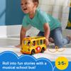 Fisher-Price Little People Toddler Toy School Bus Musical Push-Along Vehicle with 2 Figures for Pretend Play Ages 1+ Years view 2