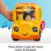 Fisher-Price Little People Toddler Toy School Bus Musical Push-Along Vehicle with 2 Figures for Pretend Play Ages 1+ Years view 4