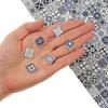 150 pcs, Dollhouse Flooring, 1:12 Scale Doll House Tiles, Miniature Checkerboard Floor, REDUCIO! (Midnight Mosaic) view 1