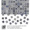150 pcs, Dollhouse Flooring, 1:12 Scale Doll House Tiles, Miniature Checkerboard Floor, REDUCIO! (Midnight Mosaic) view 2