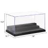 ZEAYEA 2 Pack Display Case for Minifigure Action Figures Blocks, Acrylic Display Box Storage with 3 Movable Steps, Dustproof Showcase for Collection Bricks Blocks Models Minifigures Building, Black view 2