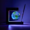 BEBEVOGUE Personalized Magnetic Levitation Floating Globe with LED Light & Pen Wireless Lighting World Globe for Office Home Desk Gadget Decor Cool Stuff Birthday Gift for Men Kids Boss Boys (Blue) view 2