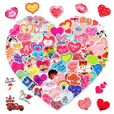 100PCS Heart Stickers, Valentine's Day Stickers Non Repeating Valentine Stickers, Valentine's Day Party Sticker Decorations... Valentine's Day Gifts