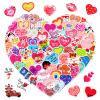 100PCS Heart Stickers, Valentine's Day Stickers Non Repeating Valentine Stickers, Valentine's Day Party Sticker Decorations... Valentine's Day Gifts view 1