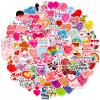 100PCS Heart Stickers, Valentine's Day Stickers Non Repeating Valentine Stickers, Valentine's Day Party Sticker Decorations... Valentine's Day Gifts view 3