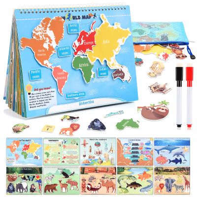 WethCorp Toys for 3-8, Geography Busy Book Sensory Toys for Boys 3-6 Educational Toy for Kids Boy 4-9 Preschool Learning Activities Homeschool Birthday Gift for Girls and Boys Ages 5-7