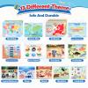 WethCorp Toys for 3-8, Geography Busy Book Sensory Toys for Boys 3-6 Educational Toy for Kids Boy 4-9 Preschool Learning Activities Homeschool Birthday Gift for Girls and Boys Ages 5-7 view 3