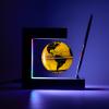 BEBEVOGUE Personalized Magnetic Levitation Floating Globe with LED Light & Pen Wireless Lighting World Globe for Office Home Desk Gadget Decor Cool Stuff Birthday Gift for Men Kids Boss Boys (Gold) view 2
