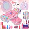 Kids Makeup Sets for Girls - Washable and Safe Makeup for Kids with Dresser Vanity Case, Girls Makeup Sets Ages 3-12, Christmas Birthday Gifts Toys for 4 5 6 7 8 9 Year Old Girl(Pink Purple) view 1