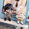 niannyyhouse 10cm 15cm 20cm Plush Doll Clothes Berets Jacket Pants Eyewear Leather Boots Leopard Print Suits Dolls Accessories (Black, 10cm) view 3