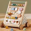 Tiny Land Wooden Baby Walker, Adjustable Speed Baby Push Walker for Boys and Girls, Montessori Activity Center Push Toy for Kids' Development, Ideal Christmas Gift for Toddlers (Morandi) view 1