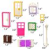 110 Pieces Doors,Windows,Fencesand Light for MOC Creative Building BlockToys Set Street House Decoration Compatible with Classic Brick for Kids Age 6 8 10 12 Years view 3