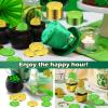 Olutacot 520 Pieces St. Patrick's Day Coins Plastic Clover Good Luck Coins Green and Gold Shamrock Coins for St. Patrick's Day Table Decorations Party Supplies view 3