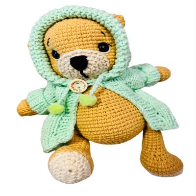 Handmade Teddy Bear Crochet Plushie Doll Amigurumi Bear doll toddler gifts baby shower gifts Baby nursery decor Photo props