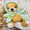 Handmade Teddy Bear Crochet Plushie Doll Amigurumi Bear doll toddler gifts baby shower gifts Baby nursery decor Photo props view 2