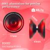 WATIEOBOO yoyo Responsive Yoyos for Beginners, yoyo Professional Unresponsive Metal yo yo for Advanced Players with Bearing Accessories+Removal Tool-Black+ Red view 4