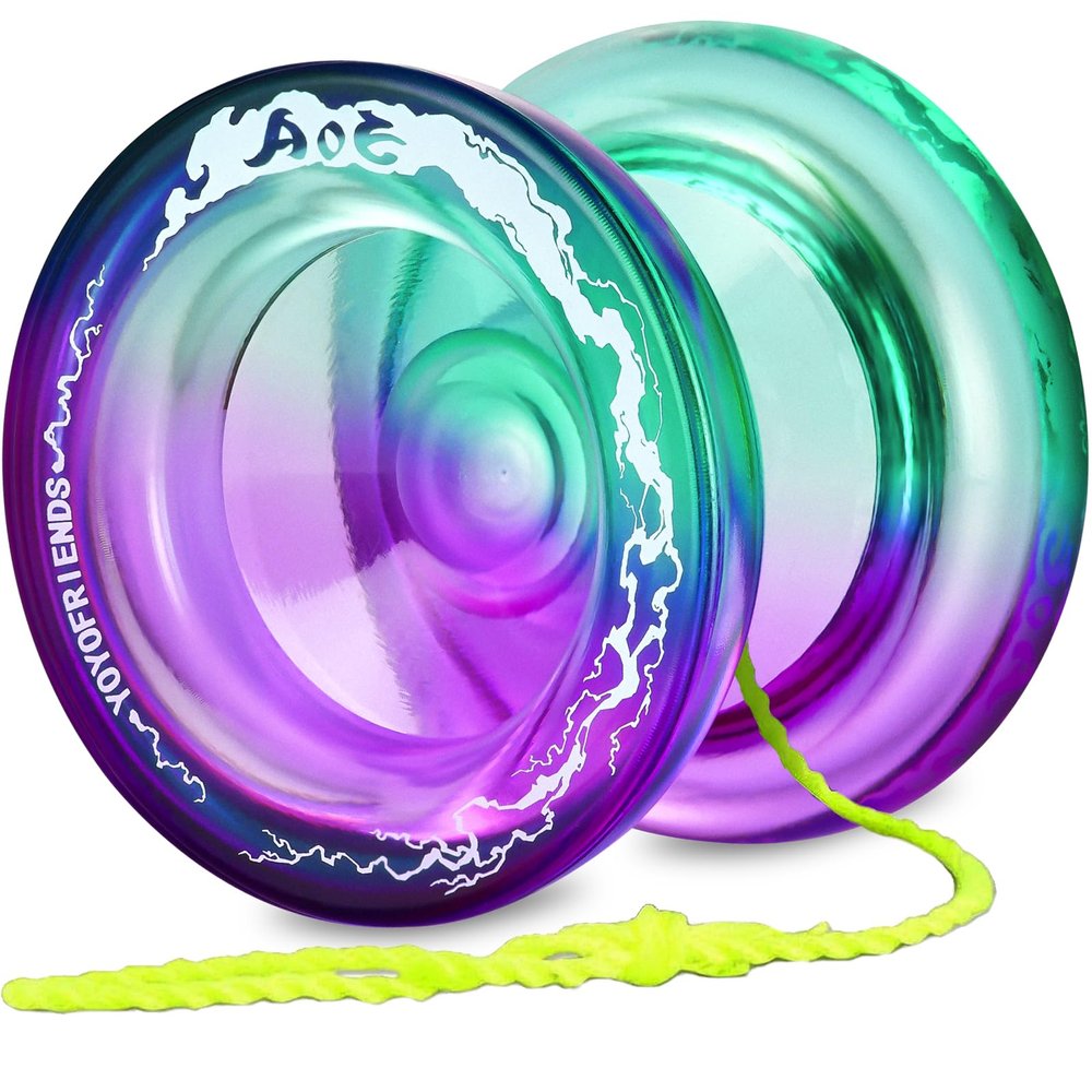 7YO AOE Responsive Yoyo for Kids 8-12 & Adults, Professional Yoyo Trick with Dual Function, Plastic Beginner Yo Yo with Bag, 10 Yo-yo Strings, KK Bearing, Bearing Tool