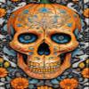 Adult Jigsaw Puzzle 1000 Pieces,Pumpkin Skull-Skeleton Art Jigsaw Puzzle Game,Portraits Jigsaw Puzzle Toys Exquisite Puzzles Gifts and Birthday Gifts 20x28.8inch view 1
