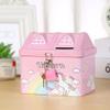 Zerodeko Cartoon House Piggy Bank for Kids Girls Metal Money Saving Bank with Lock 4.72 Inch Coin Jar for Bedroom Study and Playroom view 3
